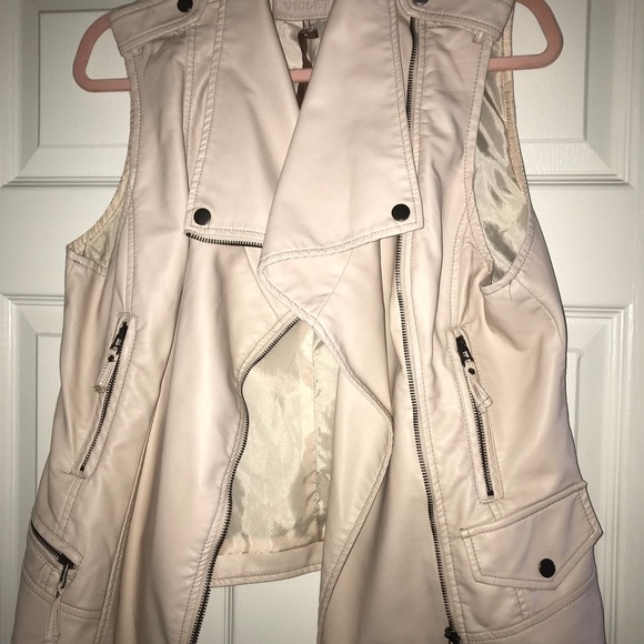 Chelsea & Violet Jackets & Blazers - Chelsea & Violet Faux Pink Leather Vest